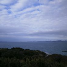 三浦半島が見えました。