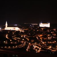 トレドの町のライトアップ