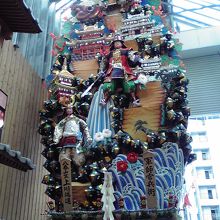 展示されている山笠