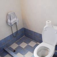 シャワーとトイレ、シャワーは簡易なものです、ギリシャらしい。