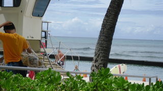 堤防があるので、子連れが多い