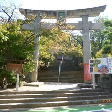 紅葉山　紅葉八幡宮　入り口の鳥居