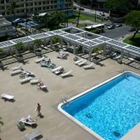 部屋からみたプール