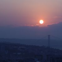 部屋から見たボスフォラス海峡の朝