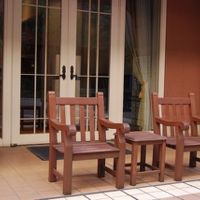 中庭で過ごす時間が和やかでした。