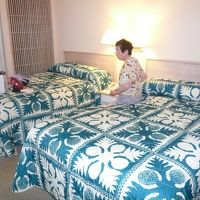 室内の模様　ツインのベッドルーム