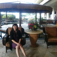 ホテルのロビー前