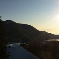 部屋からの朝焼け