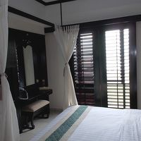 スイートのベッドルーム。