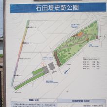 石田堤史跡公園全体図