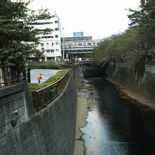 駅近くのせいか川を渡る列車の音も静かめです。