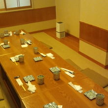 食事のあとです。部屋はきれいです。