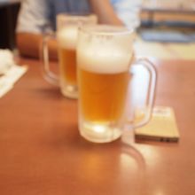 生ビールで乾杯