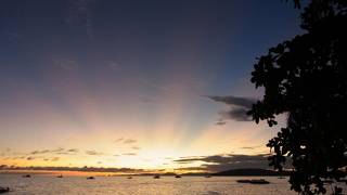 夕日はきれいでした