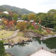 城から見る公園