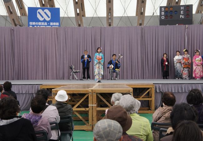 一角の会場では、民謡大会も行われていまして、とても盛り上がっていました
