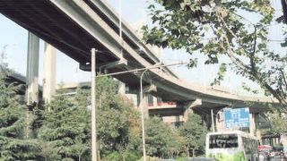 橋の頂上部分は地上１００ｍの高さがあり、下を見ると足が震えます。