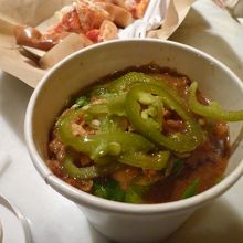 オニオンスープ。想像していたのと違う色でした。