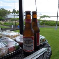 ホテルのラナイで。。