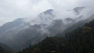 雨の日も絶景が続く（別子ライン）