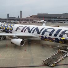 かわいい絵柄の飛行機