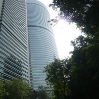 香港公園から見たアイランドシャングリラ（向かって右）