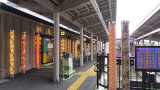 嵐電嵐山駅構内がリニューアルされました。
