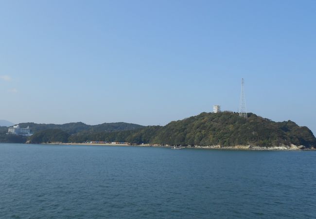 遊覧船から見たイルカ島