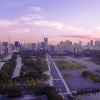 バルコニーからの夕景