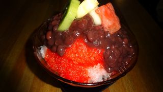 生のイチゴソース＆小豆が絶品！！