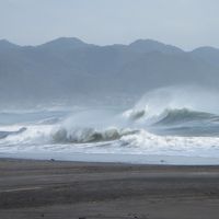 ホテルの前のビーチ