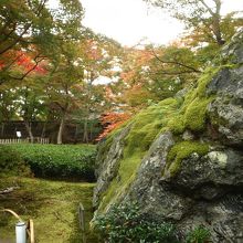 庭園内の巨岩、獅子岩