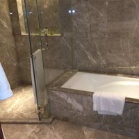 バスルームも広く、バスタブとシャワーブース付き