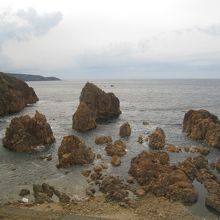 車窓からの海岸線の風景
