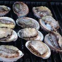 BBQグリルでアワビ三昧♪
