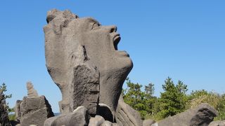 ３つの火山を正面から