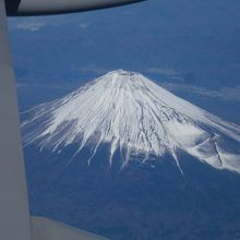 機内からの富士山