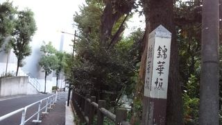 学生が多く歩いています。