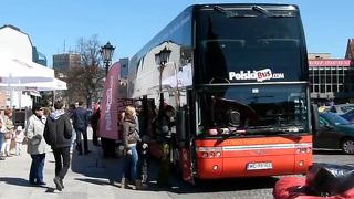 私営バス『Polskibus』　ワルシャワやトルン・ウゥチ・クラクフ・ブロツワフ・プラハへ直通便あり