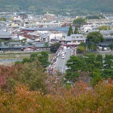 法輪寺の展望台から見る