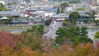 渡月橋を法輪寺の展望台から見る！