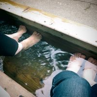 足湯でまったり