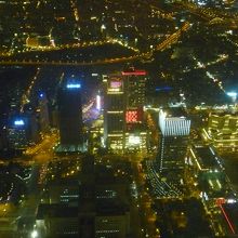 展望台からの夜景も微妙・・・