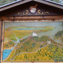 レトロな案内図