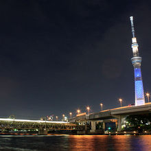 東武鉄道が走っていきます。