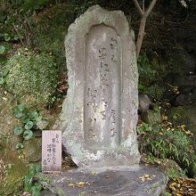 古そうな石碑に虚子の句が刻まれています