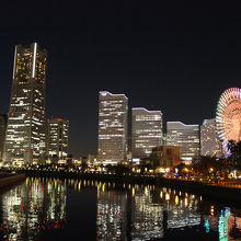 万国橋からのクイーンズスクエアを中心とした夜景