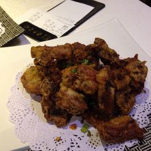 北京ダックの残りで作った塩コショウ炒め