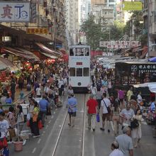 北角では人と平行して走っています・・