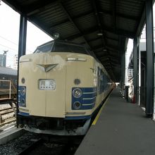 展示されている581系電車